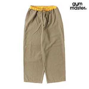gym master ジムマスター ダック×ナイロン ロングパンツ イージーパンツ ワイドパンツ ゆったり メンズ G821736 オリーブ