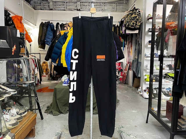 HERON PRESTON PATCH LOGO SWEAT PANT BLACK MEDIUM 43881