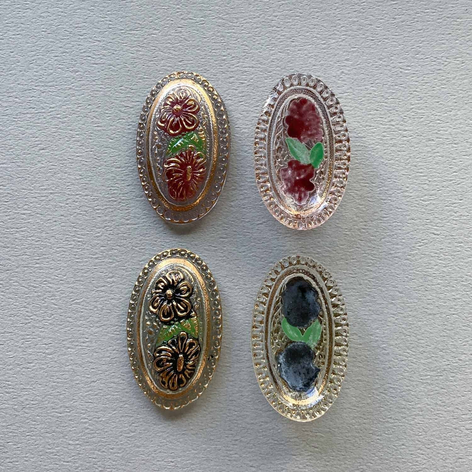 高価値 チェコビーズ◈ファイアポリッシュ◈オーバル ienomat.com.br