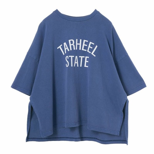 【STAR&STRIPE×MICA&DEAL】"TARHEEL STATE"ロゴピグメントバイオサイドスリットT-shirt