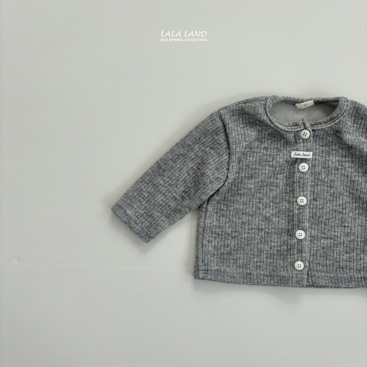 LALALAND 26/SS (Kids)Classic ribbed cardigan
