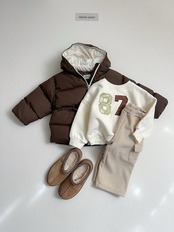 〖取寄〗韓国子供服 / 26winter / Digreen / ポル配色パディング / キッズ / 冬服 *S~2XL*