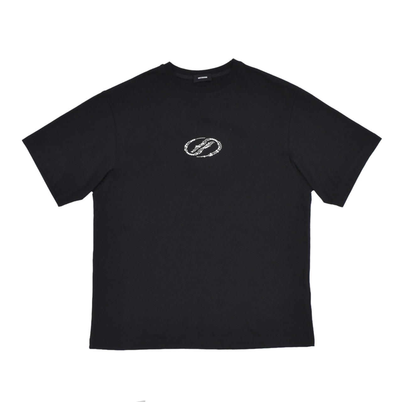 【WE11DONE】BLACK RHINESTONE T-SHIRT - 1
