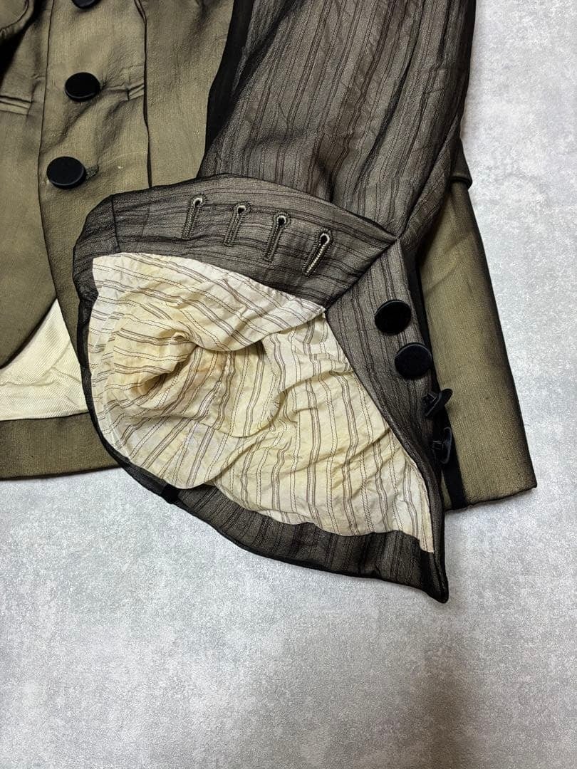 john galliano 10SS ベストドッキング ジャケット　シースルー john galliano 10SS ベストドッキング ジャケット シースルー | CHASE