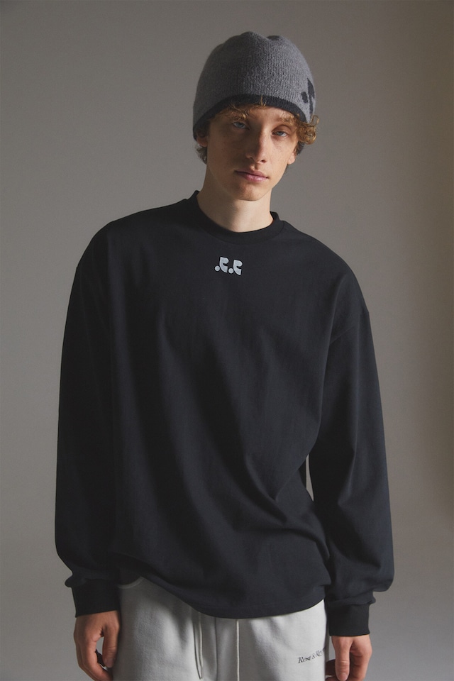 [rest & recreation] RR CREWNECK OVERSIZE T-SHIRT - BLACK 正規品 韓国ブランド 韓国ファッション 韓国代行