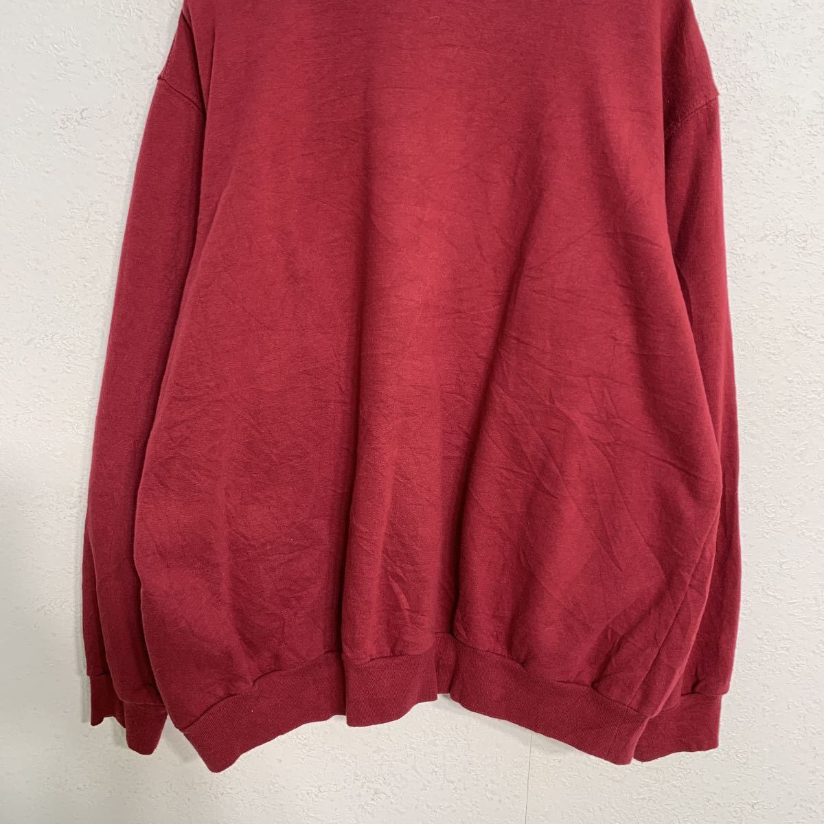 TOP STITCH ダブルネック スウェットトレーナー レディース M ボルドー