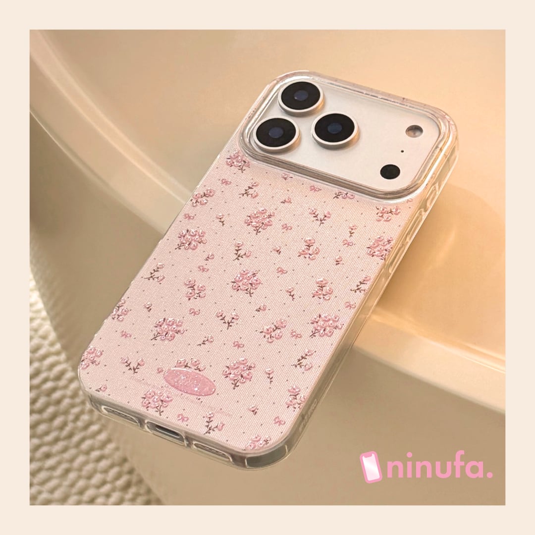【iPhone17-SE対応】きらめく春◎ピンク フラワー柄 かわいいケース リボン 花束 おしゃれ 花柄 スマホケース ND-16662