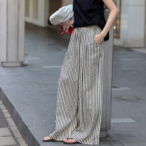 stripe wide pants　i-1026