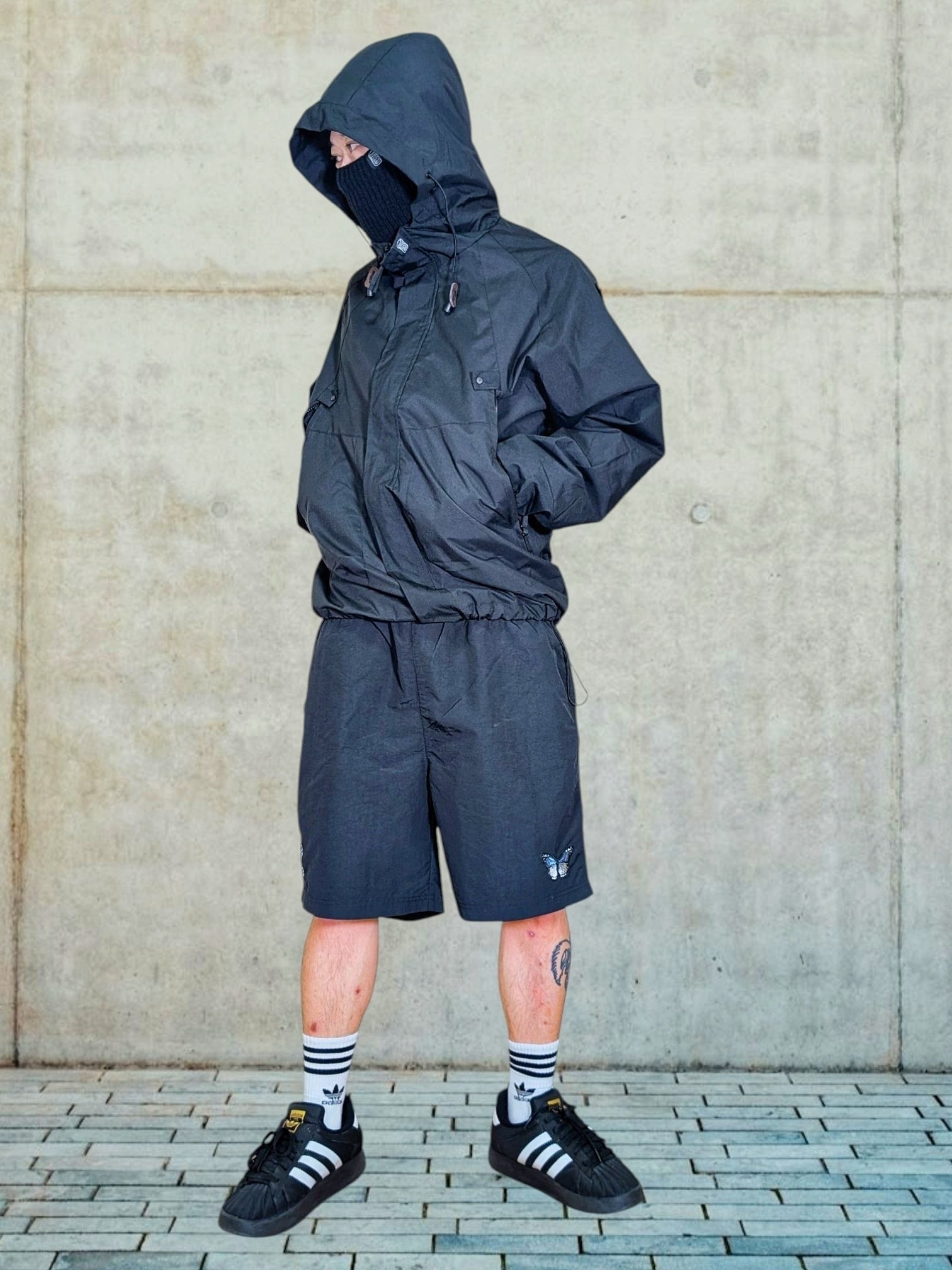 Brains Nylon Outdoor Shorts | BLACK BRAIN