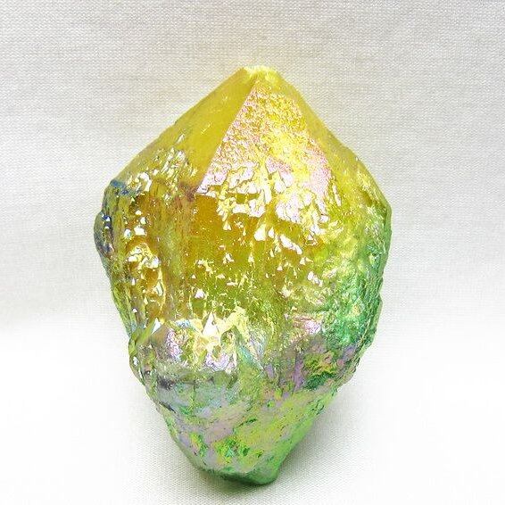 オーラクリスタル 原石 マルチカラー エレスチャル オーラ水晶 一点物 181-4707