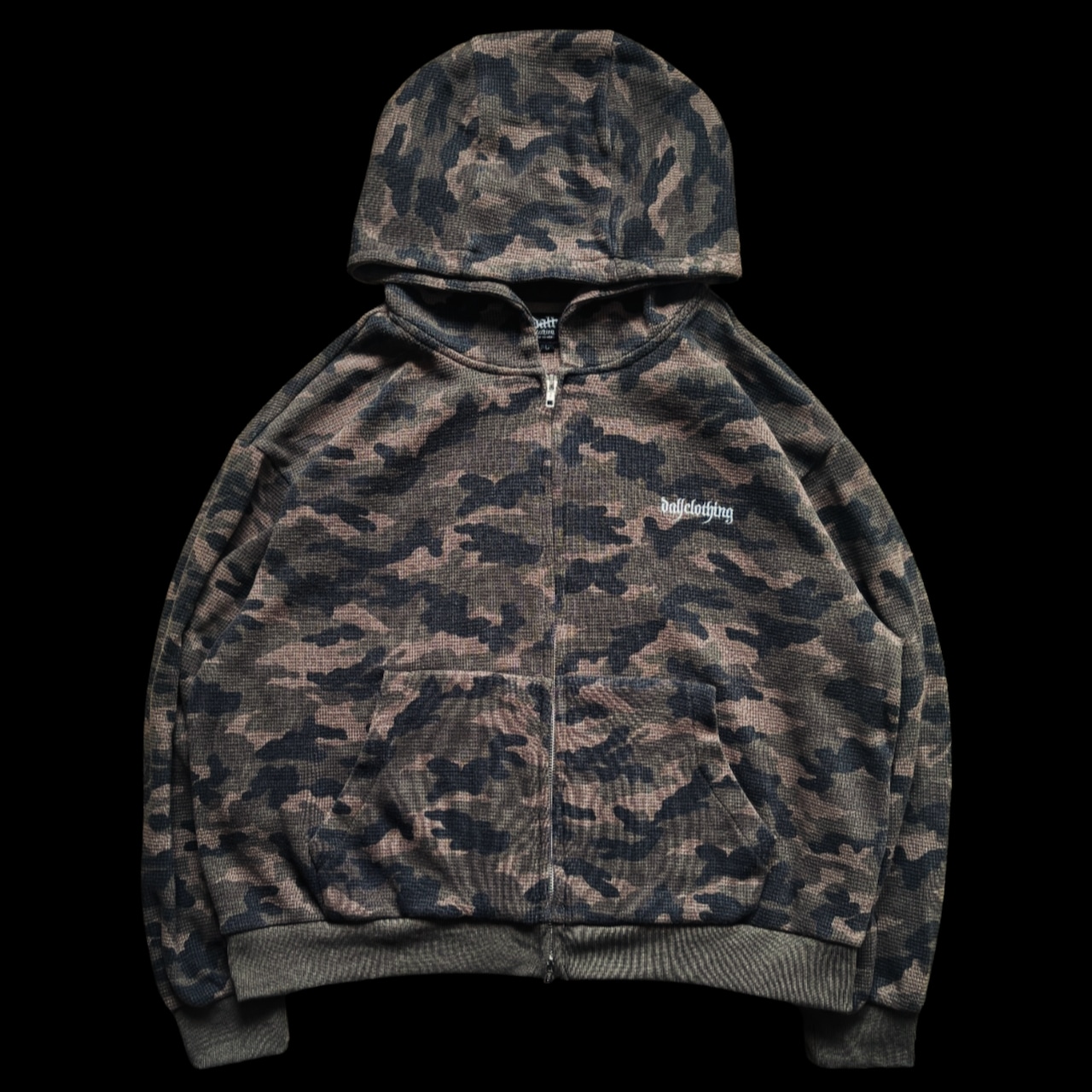 ESSENTIAL LOGO THERMAL ZIP HOODIE