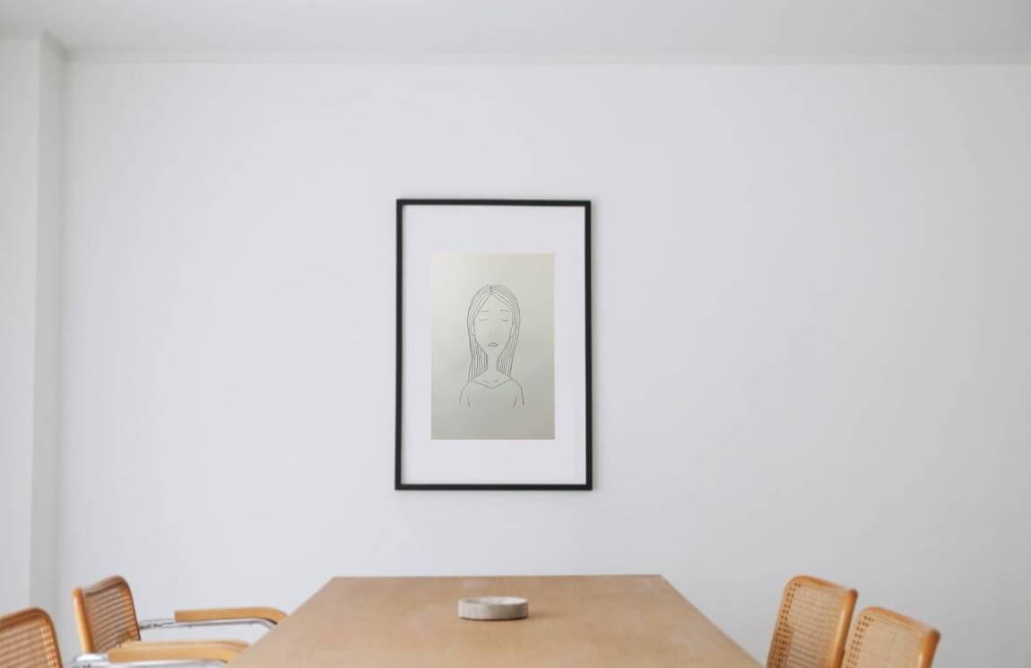 TOMO TANAKA #13 "記憶" black wooden frame 63㎝ × 93㎝付き ( LL )