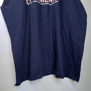 クルーネック　オーバーサイズ　プリントTシャツ　半袖　ネイビー　XXL