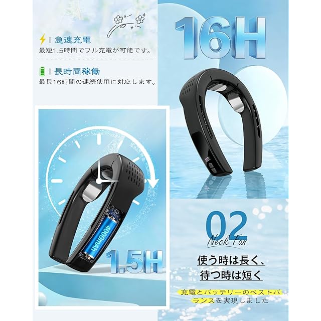 Imspace ネッククーラー 冷却プレート【2026新登場】首掛け扇風機 大