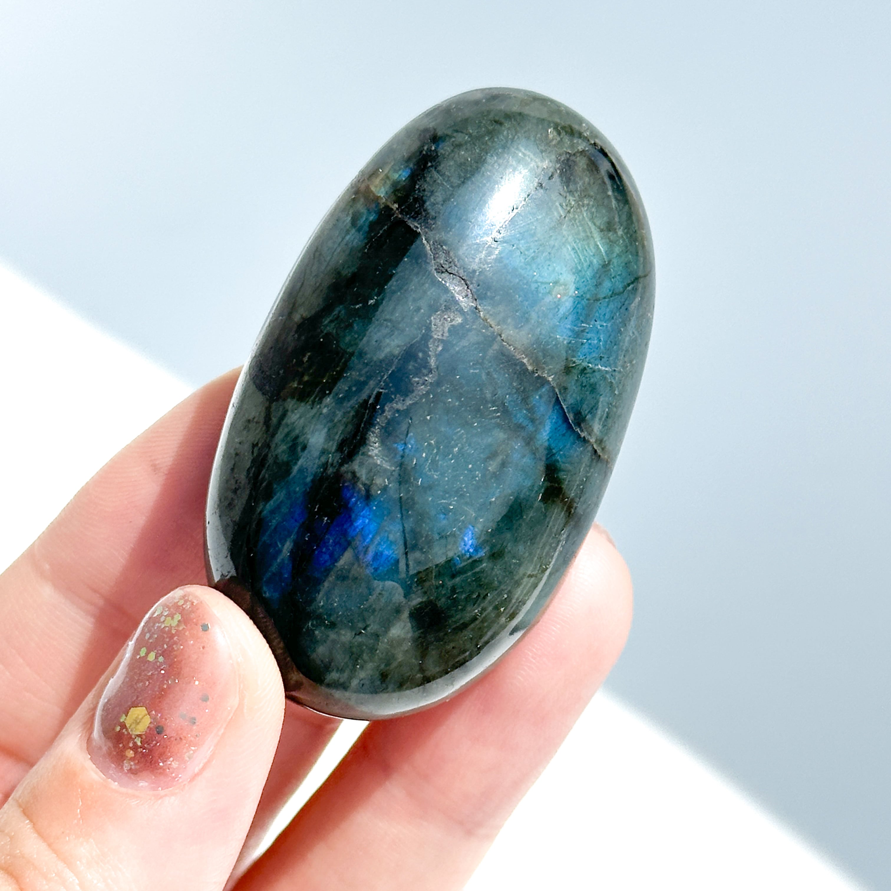 ラブラドライト パームストーン 23◇ Labradorite ◇天然石・鉱物