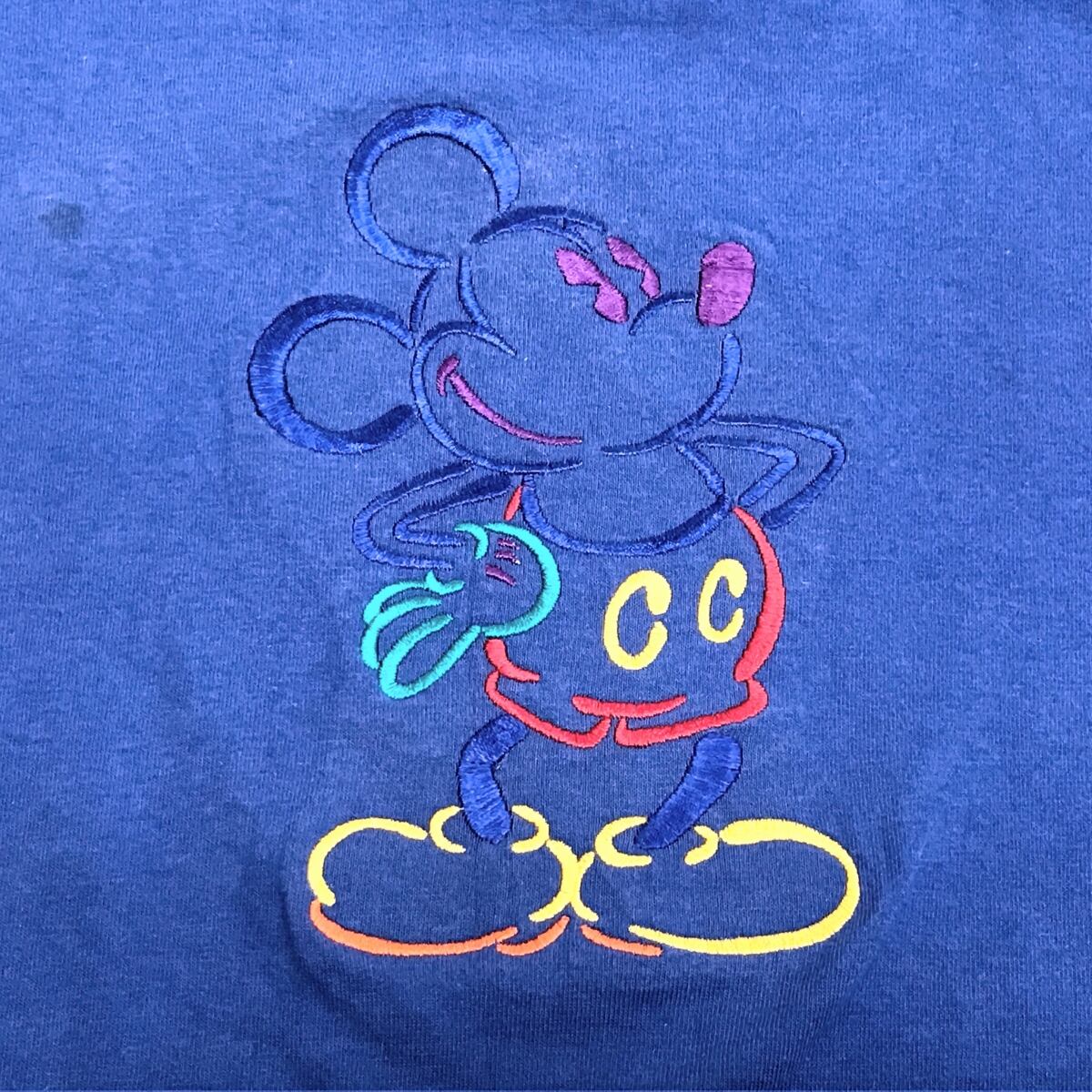 ディズニー オリジナルズ 製 ミッキーマウス カラフル刺繍