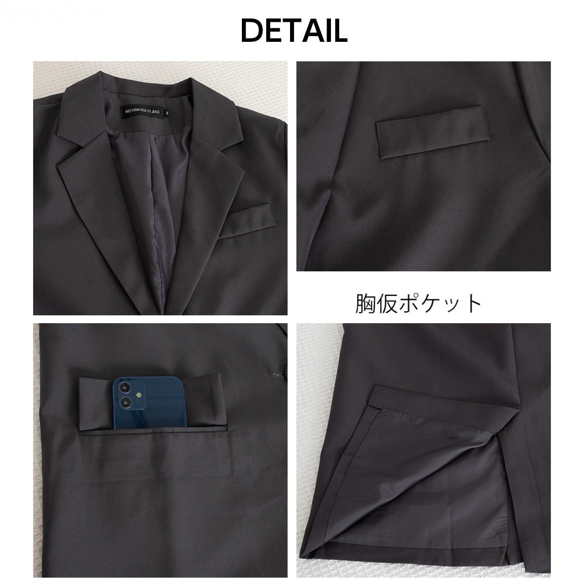 テーラード ジャケット スーツ レディース 春夏秋 アウター 韓国 きれいめ 大人 シンプル 通勤 ビジネス オフィス カジュアル OL 仕事 上品 軽量 ゆったり 体型カバー 大人可愛い 大人女子