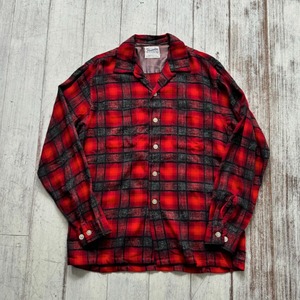 -Pleasure King - 60's shadow check rayon shirt