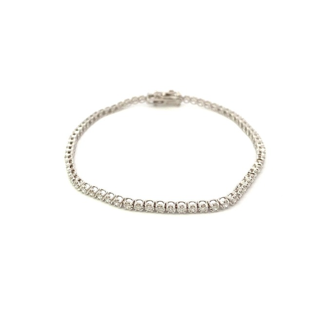 K18WG 1.0ctﾀﾞｲﾔ ﾃﾆｽﾌﾞﾚｽ HC