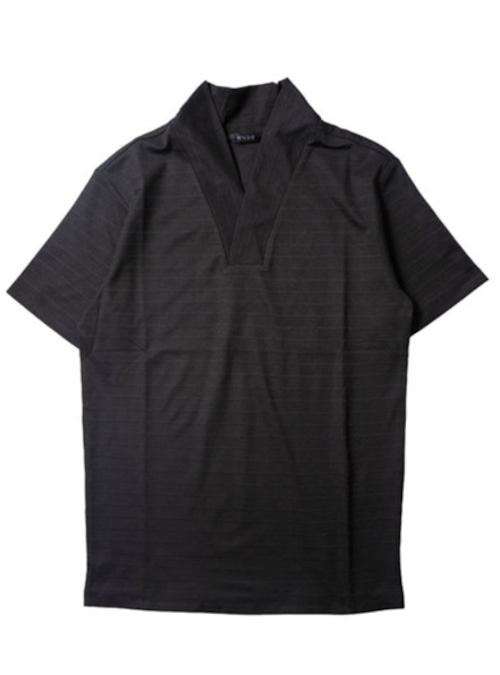 Shawl Collar Polo Shirts Black