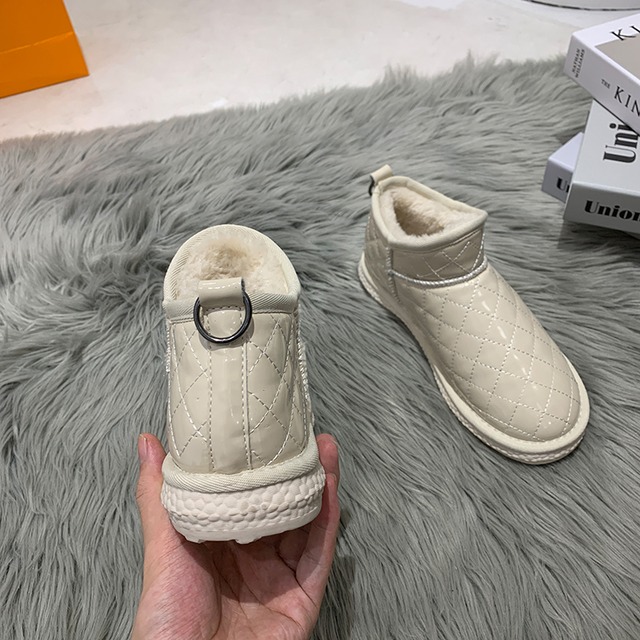 ブーツベルベットレッド 靴 シューズ コットン フェイクシューズ97441007716