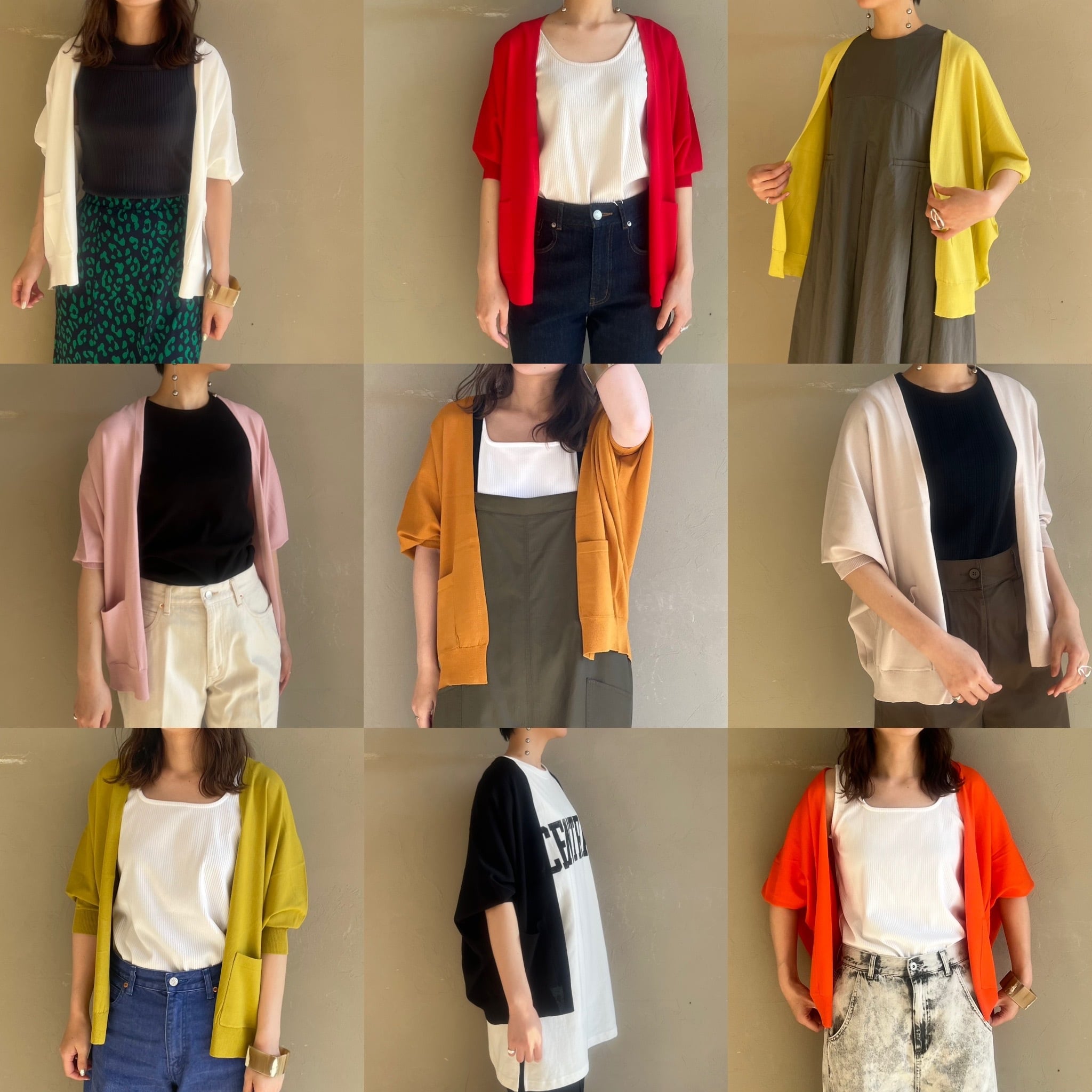 LILLY LYNQUE 】- 8008509 - 9COLOR ダルレーヨンニットカーディガン