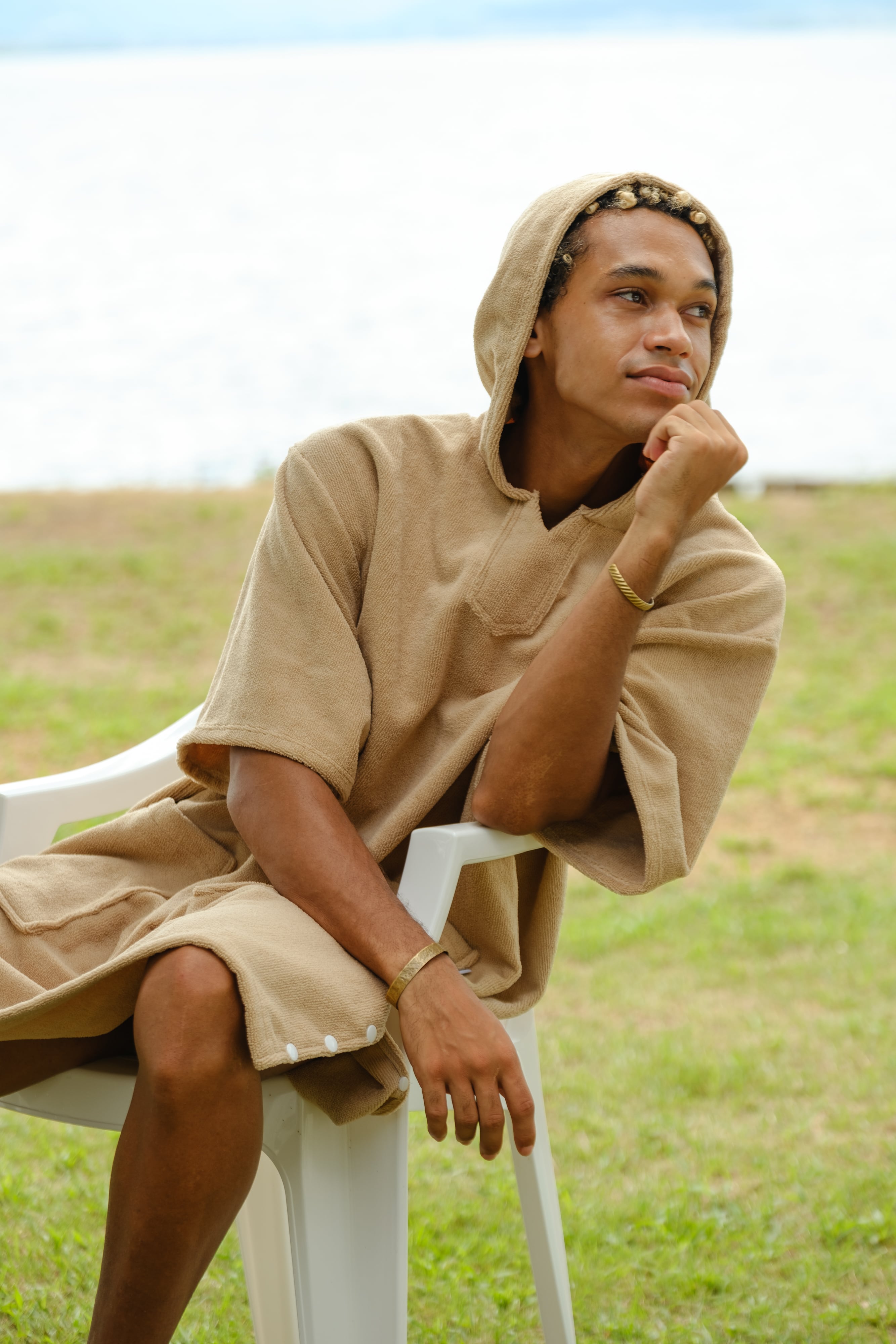 OHGA リバーポンチョコート キャメル OHGA ポンチョコート キャメル