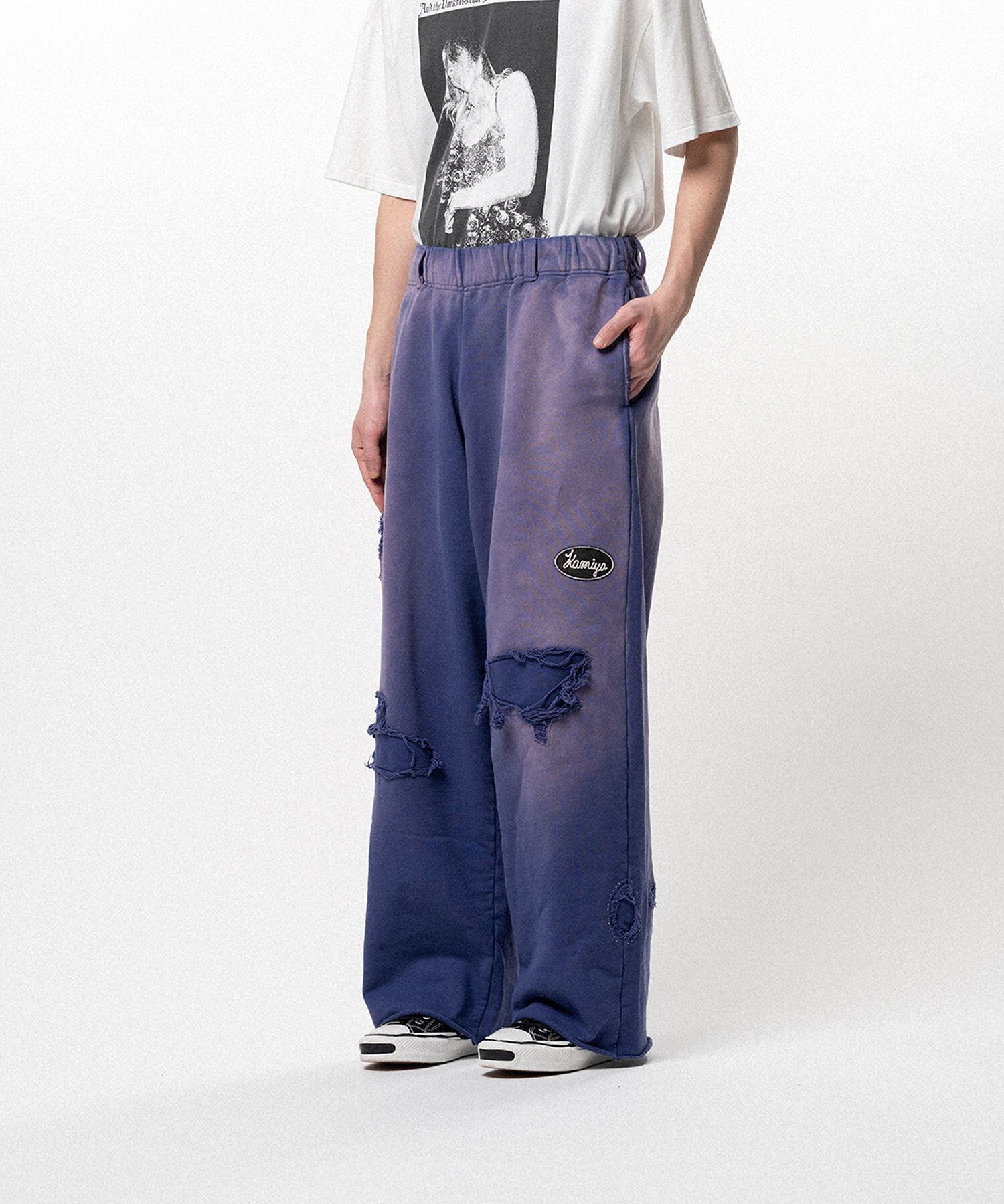KAMIYA | Rped NmPtc Wide Sweat Pants | NAVY | HOWDAY