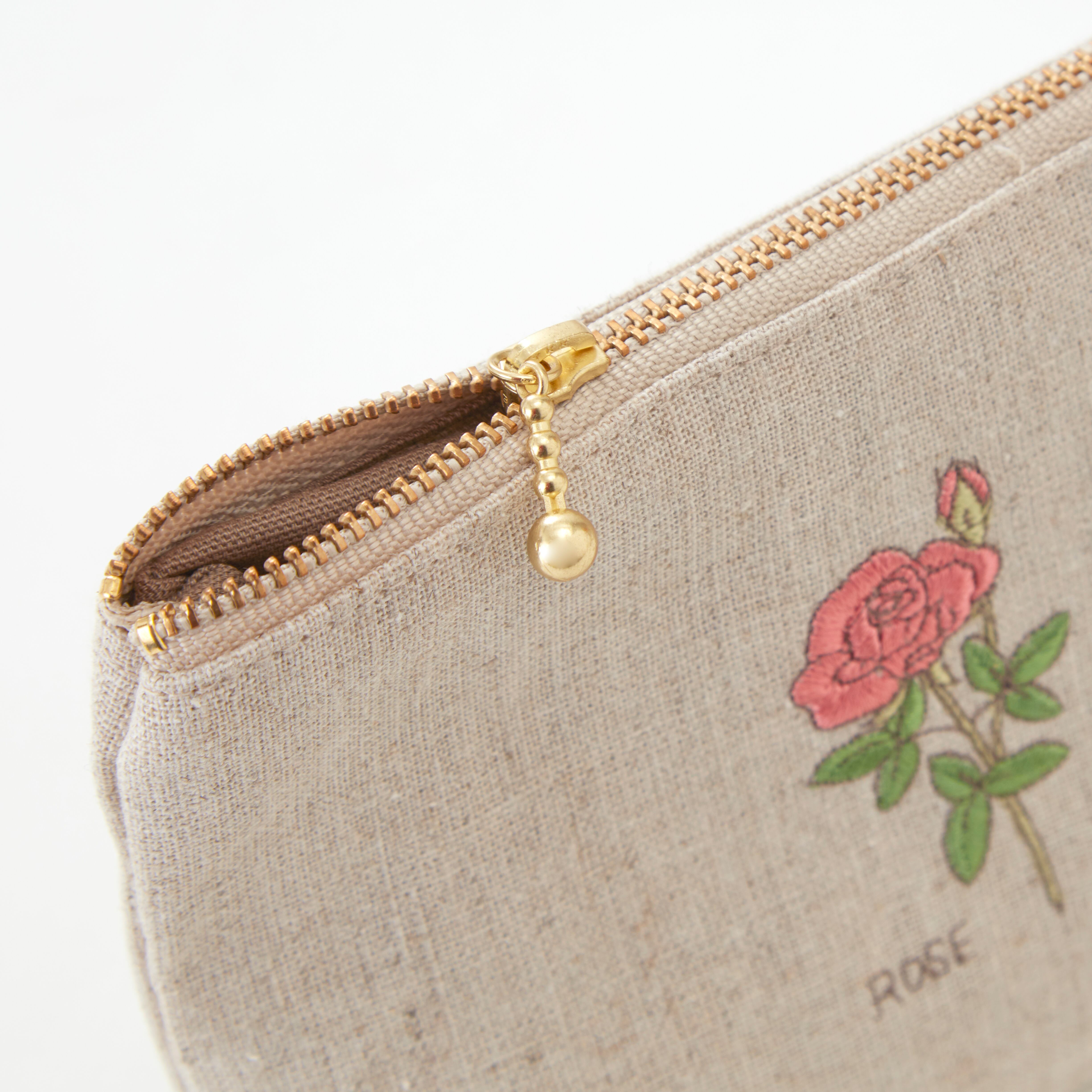 リネンポーチ〈Nローズ〉 | Etoffe（エトフ） 公式 ONLINE SHOP