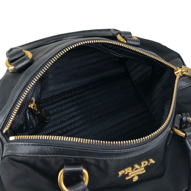 PRADA プラダ ボストンバッグ ブラック ロゴ ナイロン 2way vintage ヴィンテージ オールド 76zjdy