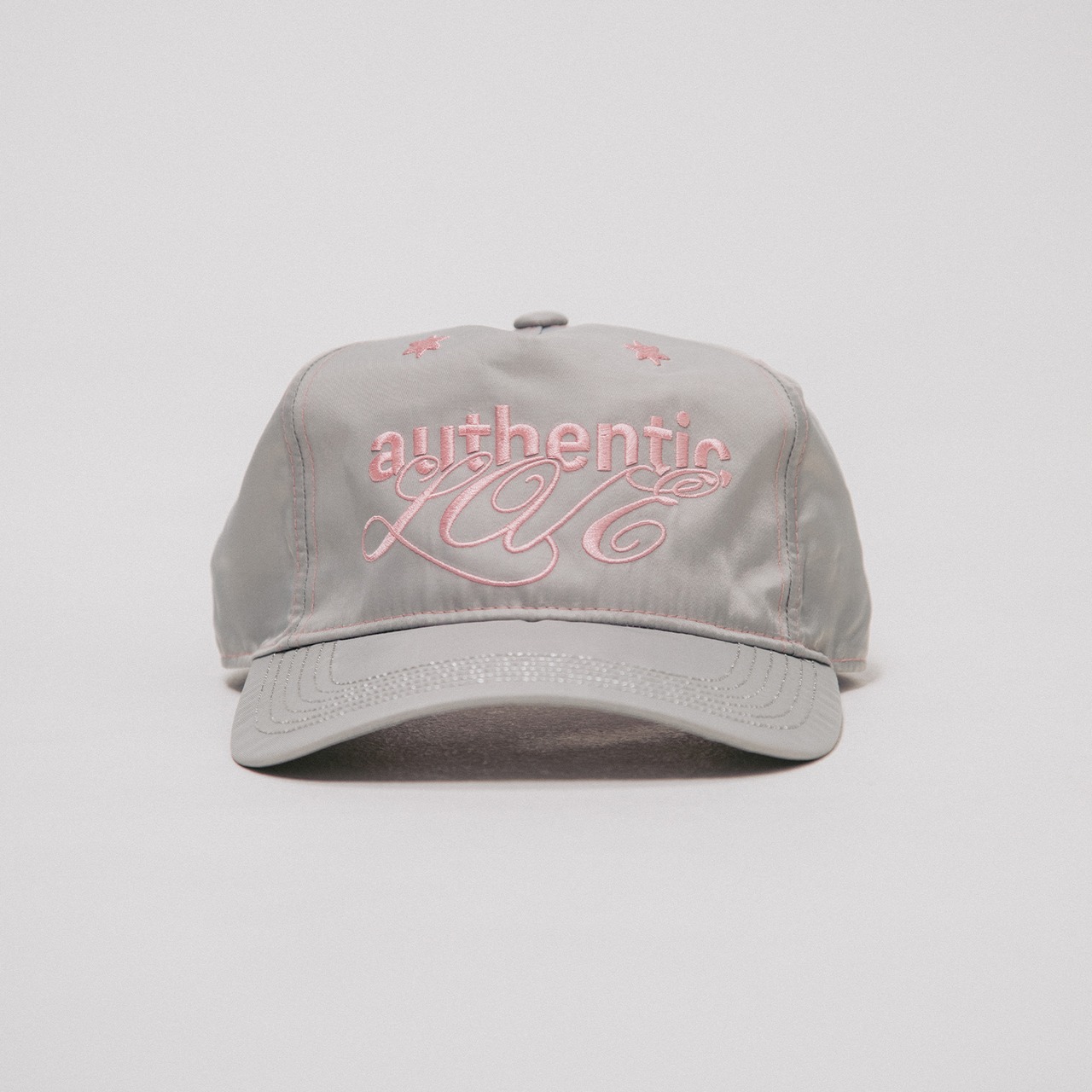 authentic love nylon cap -light gray-