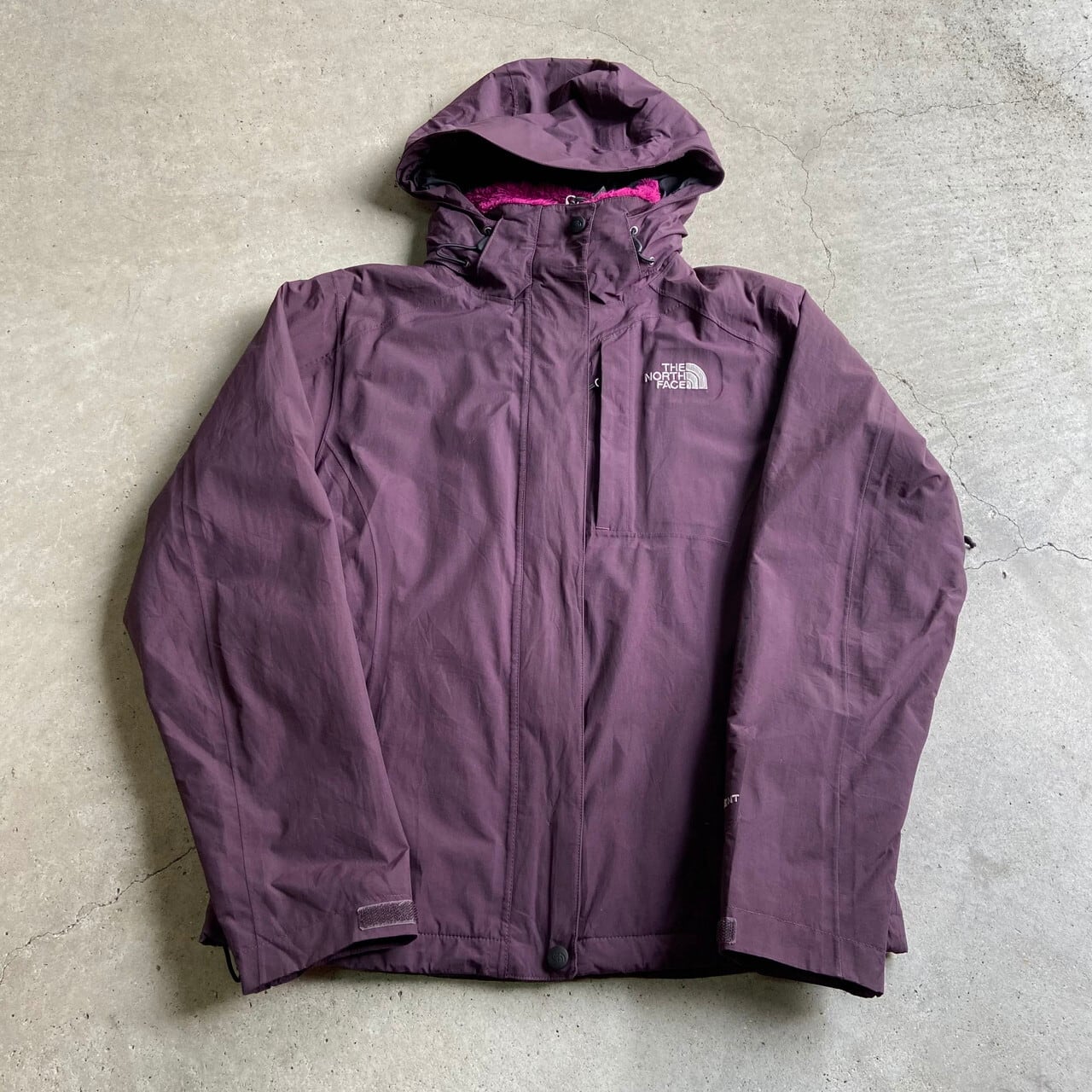 ザ ノースフェイス ハイベント フリースライナー ボア マウンテンパーカー レディースS 古着 THE NORTH FACE HYVENT  ナイロンジャケット パープル 紫 フード着脱式【アウトドアジャケット】-1【SS2401-30】 | cave 古着屋【公式】古着通販サイト