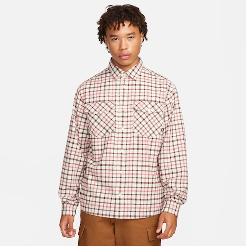 【NIKE】L/S flannel skateboard button up shirt