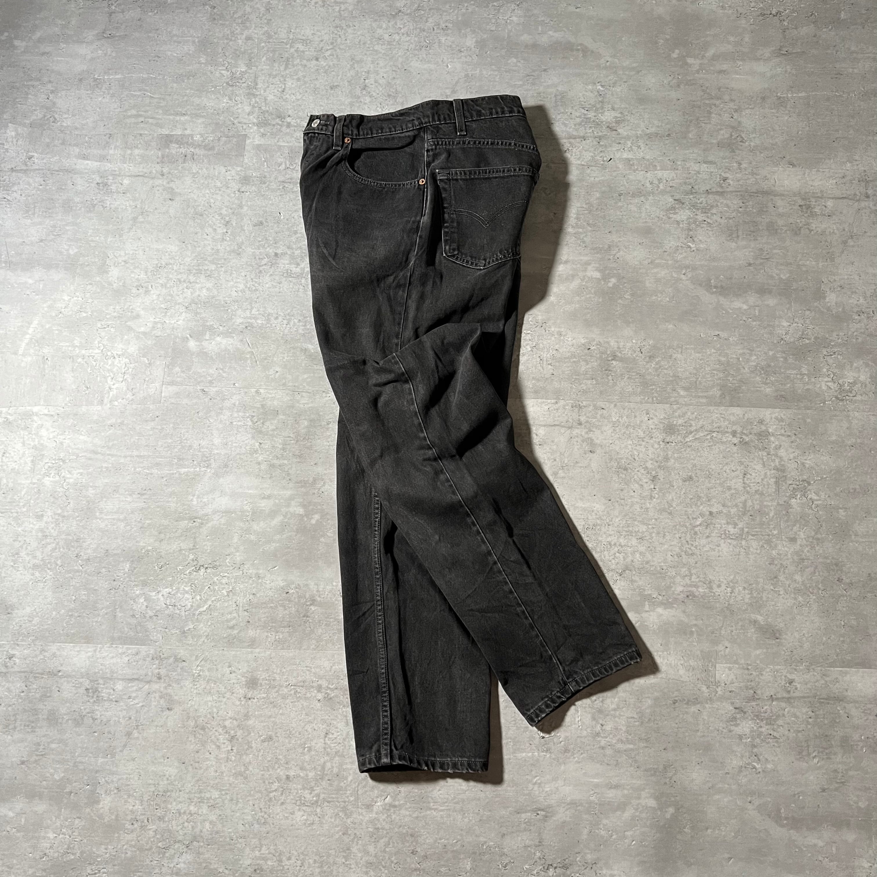 80s “Levis 550” 後染めblack denim pants W33L32 made in canada 217 