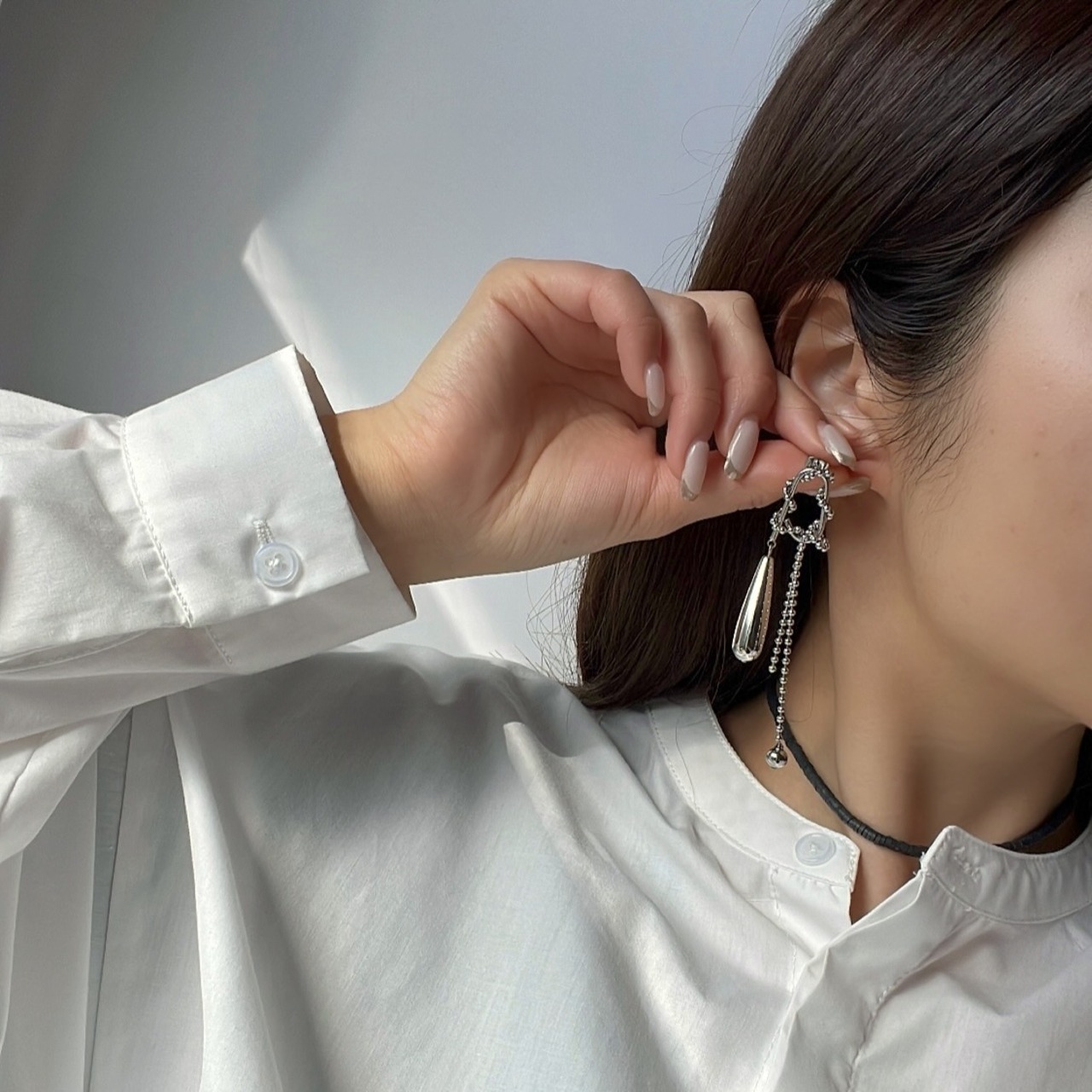 変形 アシンメトリーピアス