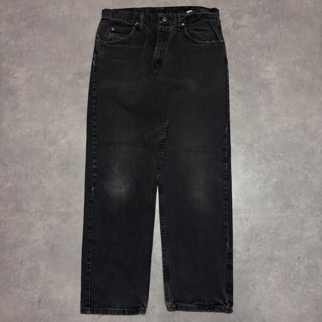Wrangler ラングラー W34 ブラックデニム 黒 古着 18075