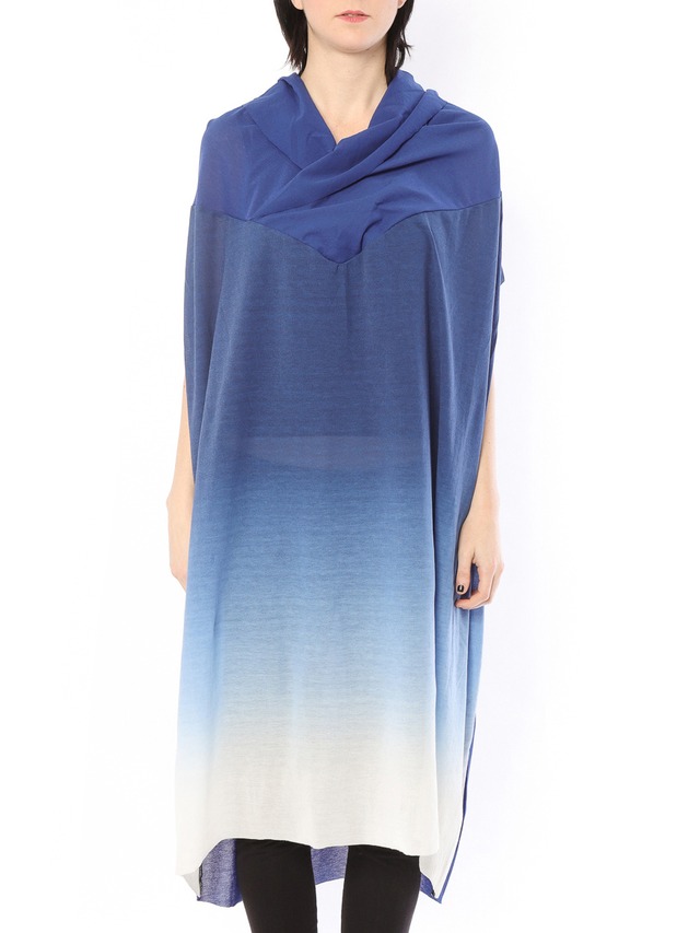 HOODED ONE PIECE BLUE GRADATION【COTTONコットン】 3WAYワンピース