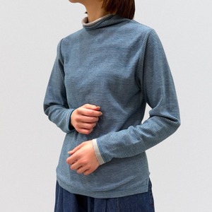 vm reverse border double-collar turtleneck pullover 6839