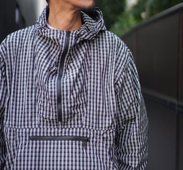 BETTER(ベター) / MEMORY TAFFETA ANORAK -BLACK PLAID-(BTR2410)