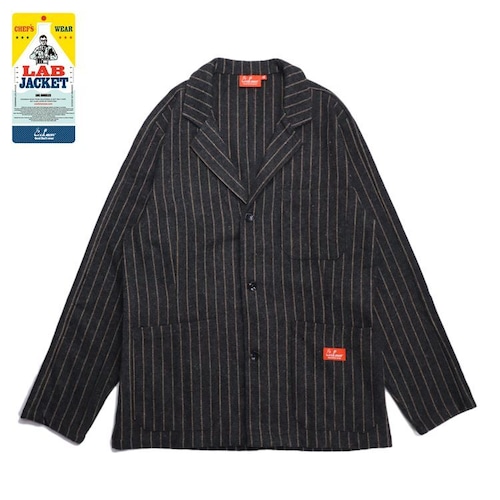 COOKMAN (クックマン) Lab.Jacket Wool Mix Stripe Gray (ラボジャケット ウールミックス ストライプ グレー) 231-03413