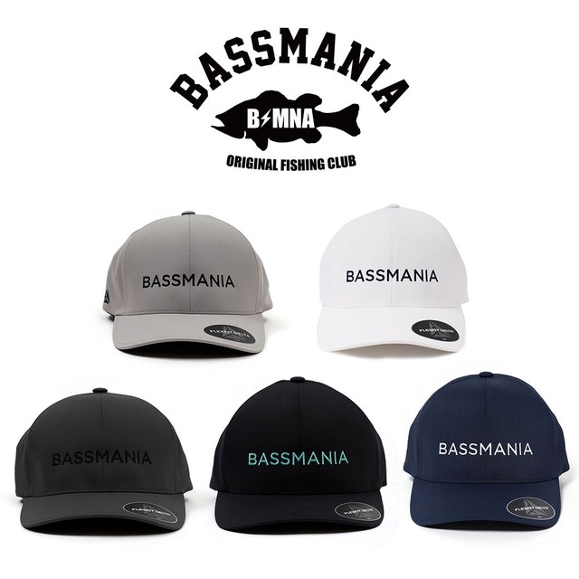 BASSMANIAロゴ刺繍CAP ［FLEXFIT DELTA BODY］