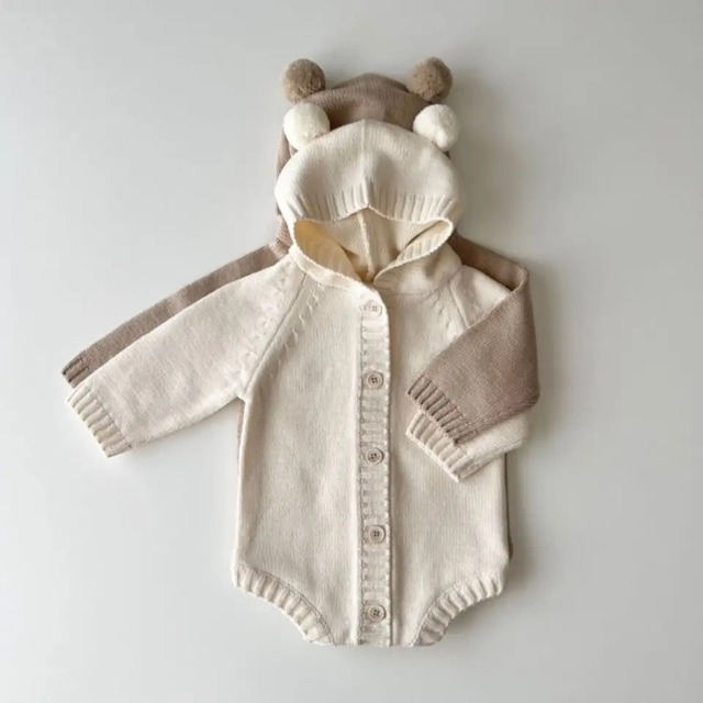 【取寄】bear knit rompers