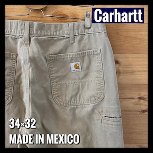 【Carhartt】ペインターパンツ ワークパンツ チノパン ベージュ カーハート 34×32 US古着