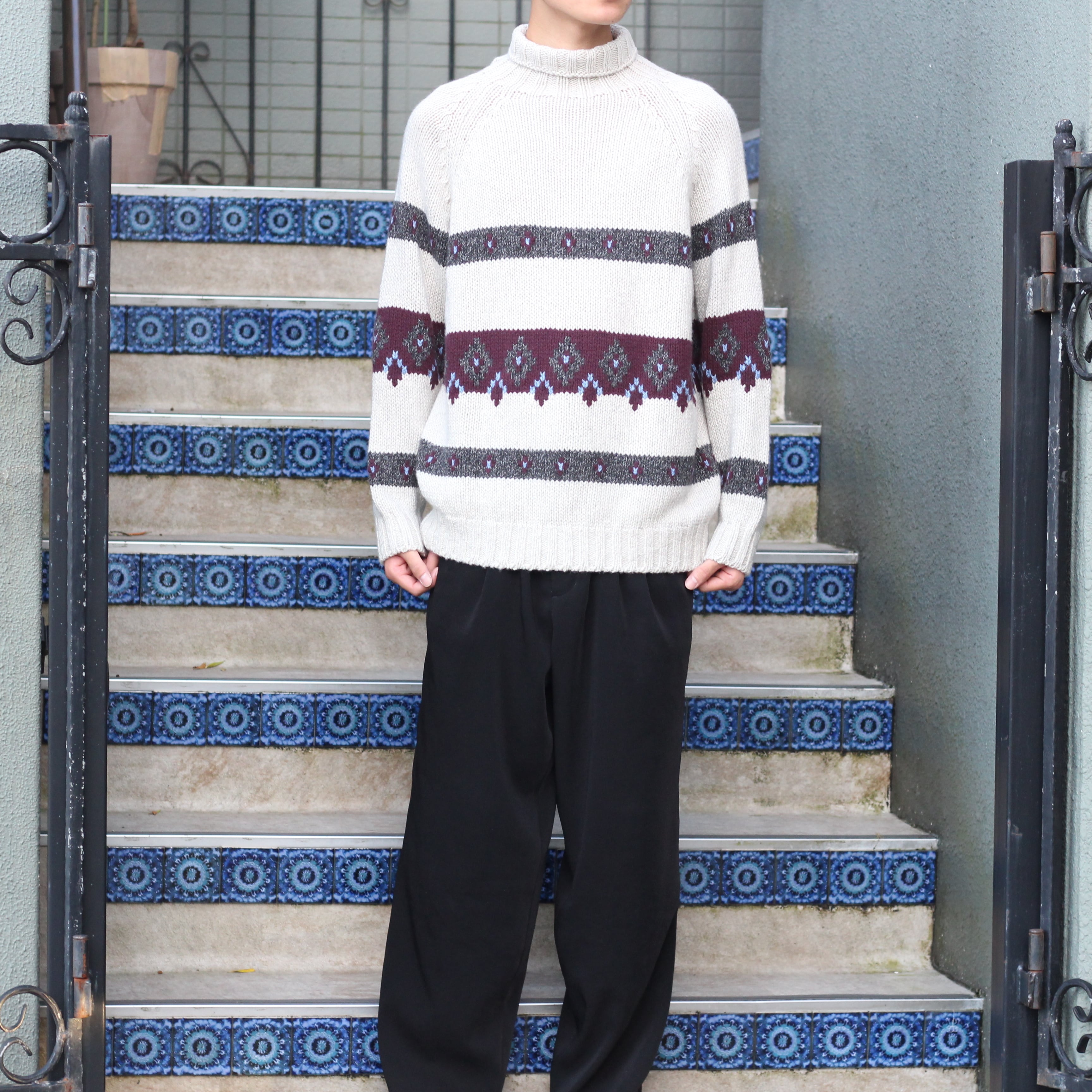 malo CASHMERE100% CHUNKY KNIT MADE IN ITALY/マーロカシミヤ malo CASHMERE100% CHUNKY KNIT MADE IN ITALY/マーロカシミヤ