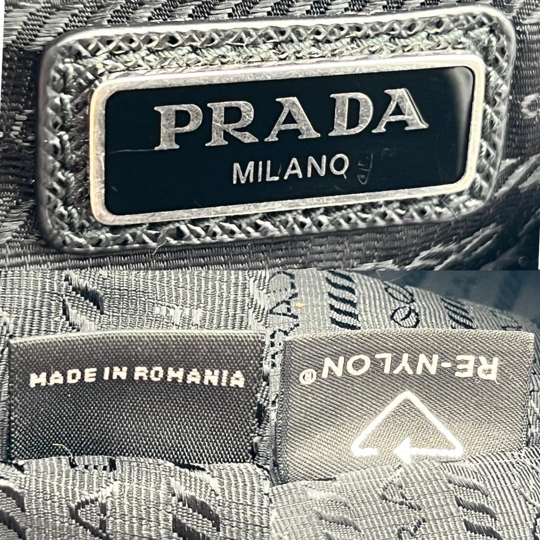 プラダ PRADA ポーチ 1NH545 アウトレット クラッチバック ブラック シルバー金具 NERO ギャランティカード有り 未使用品