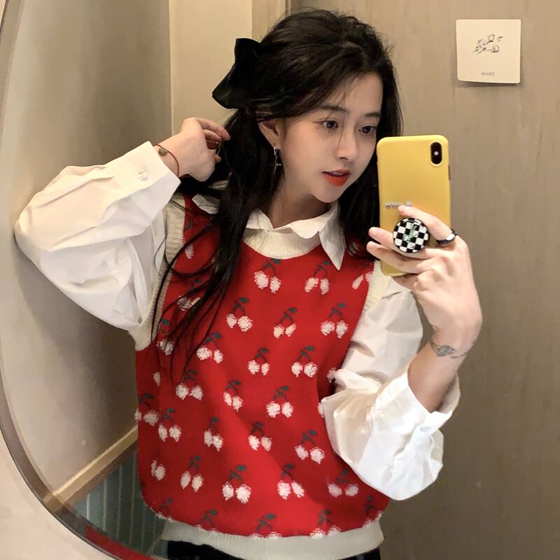 スタンダードニットスプリングルーズセーター レトロ 春物 試着室30668723472