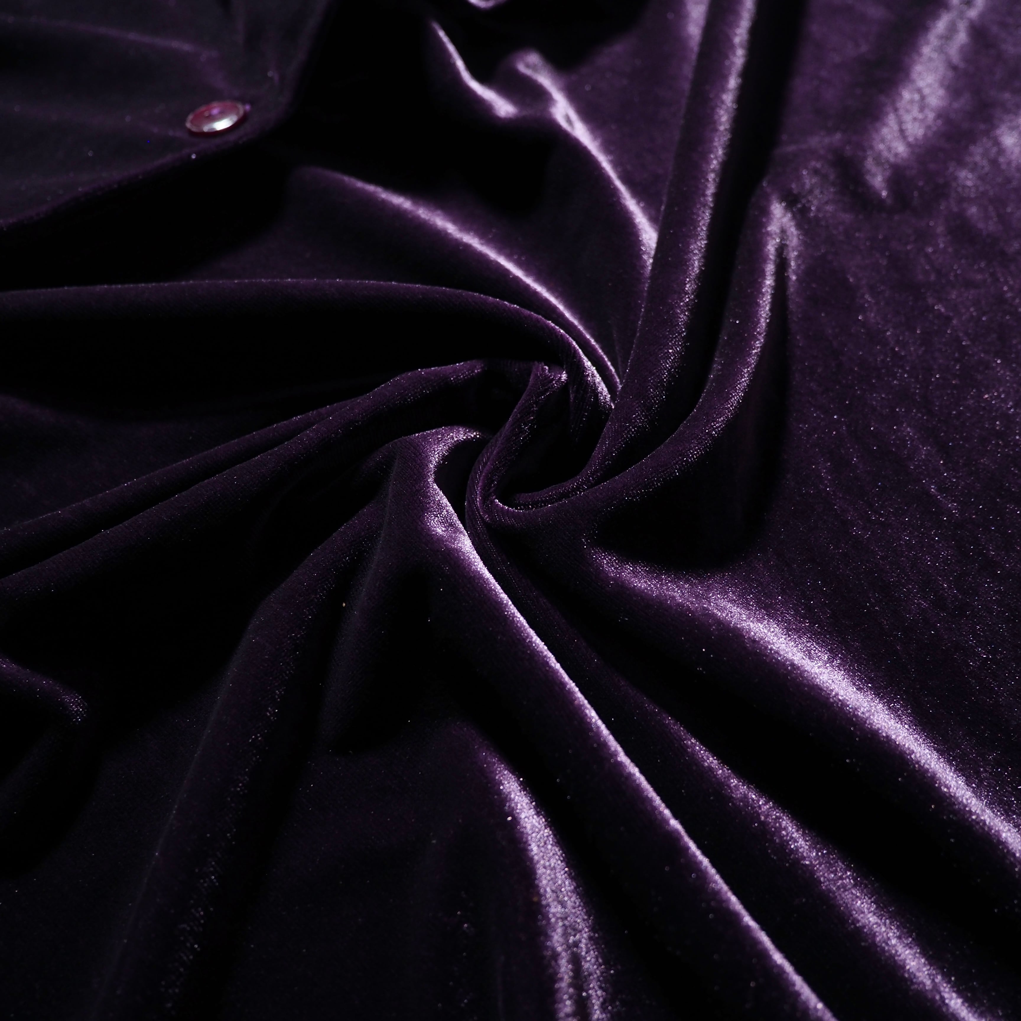 1990s Beautiful luster purple color vintage Drape loose velours shirt