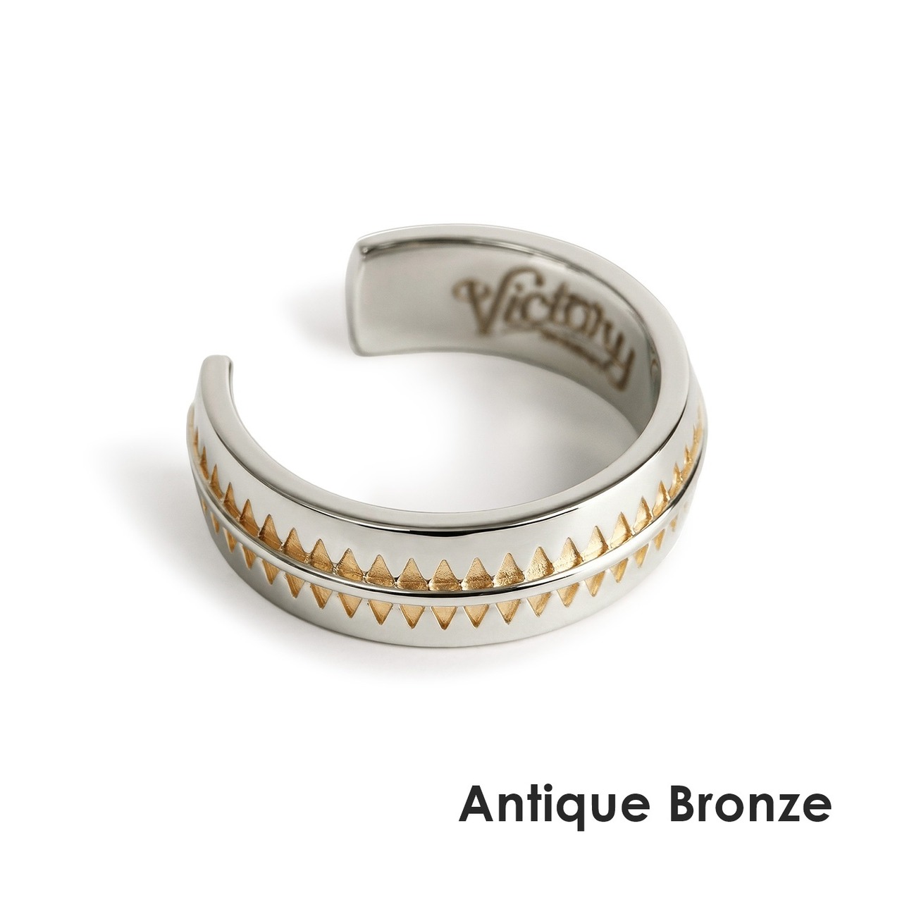 Ethnic White Brass Open Ring / エスニック ホワイト ブラス オープン リング