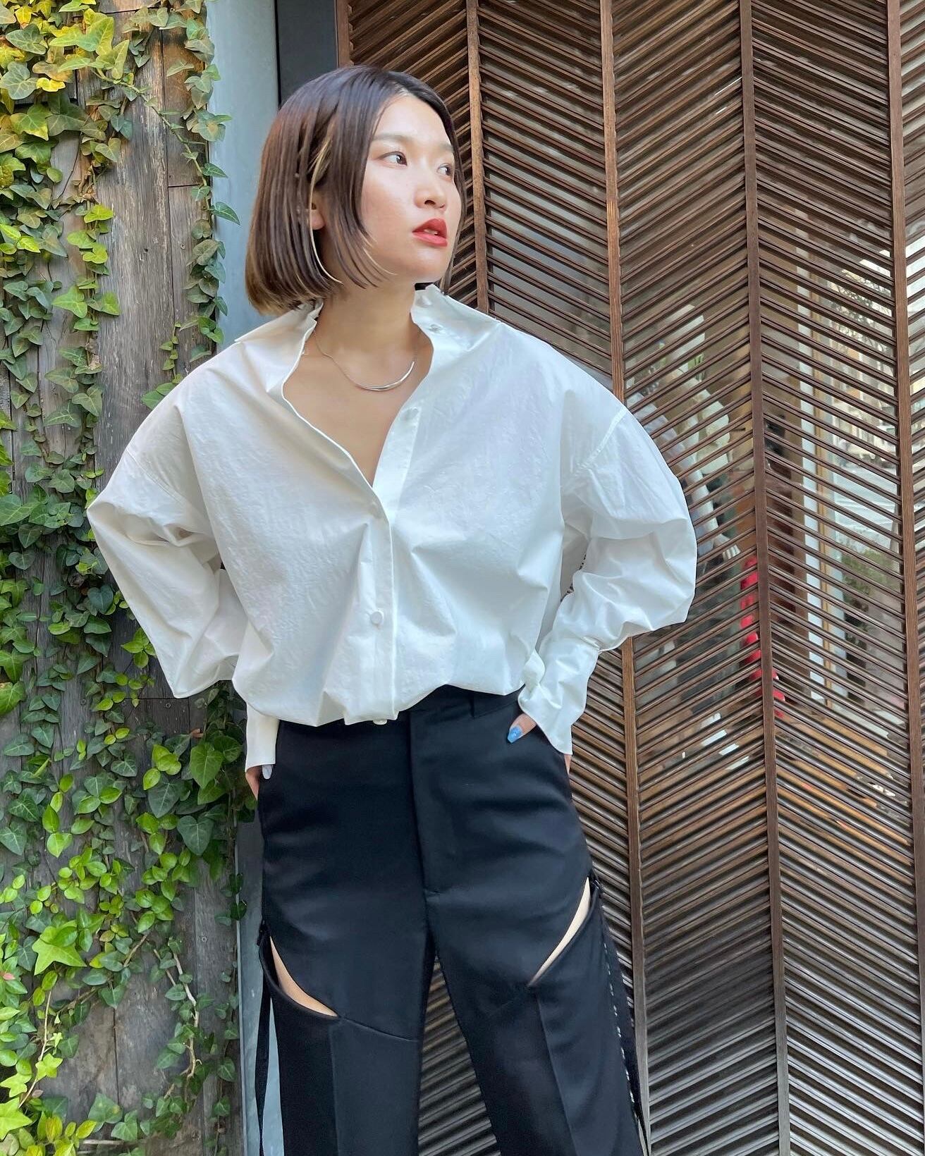 Mame Kurogouchi マメクロゴウチ / NIDOM COTTON OVERSIZED SHIRT 