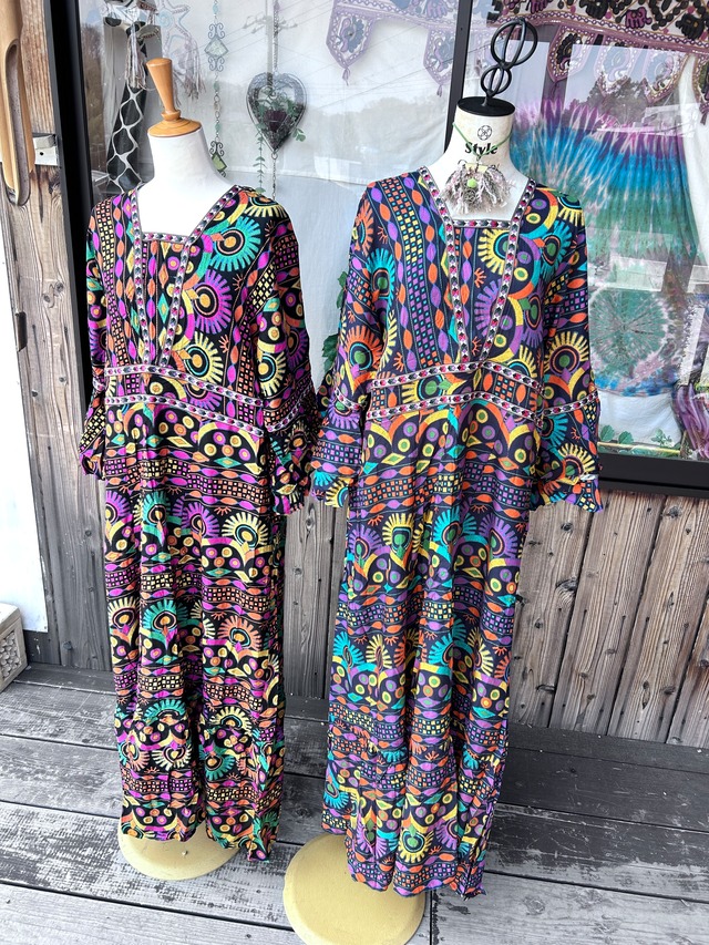 ボヘミアンロングワンピース